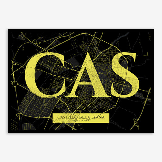 Castellon Map V06 Night / Frame / Yes