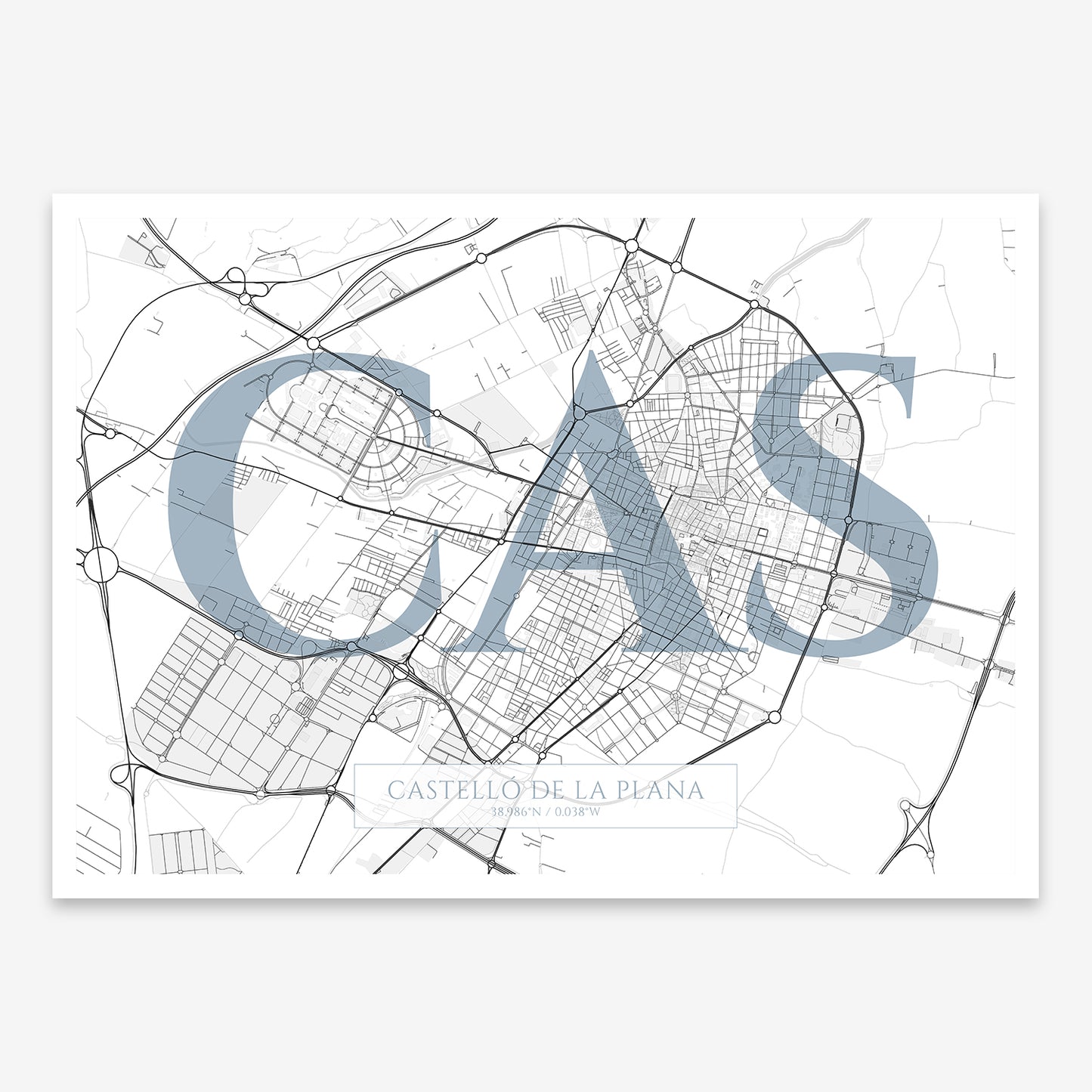 Castellon Map V06 Urban / Frame / Yes