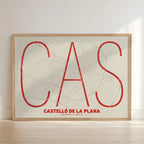 Decorative poster of Castellón – Ultra-fine typographic art