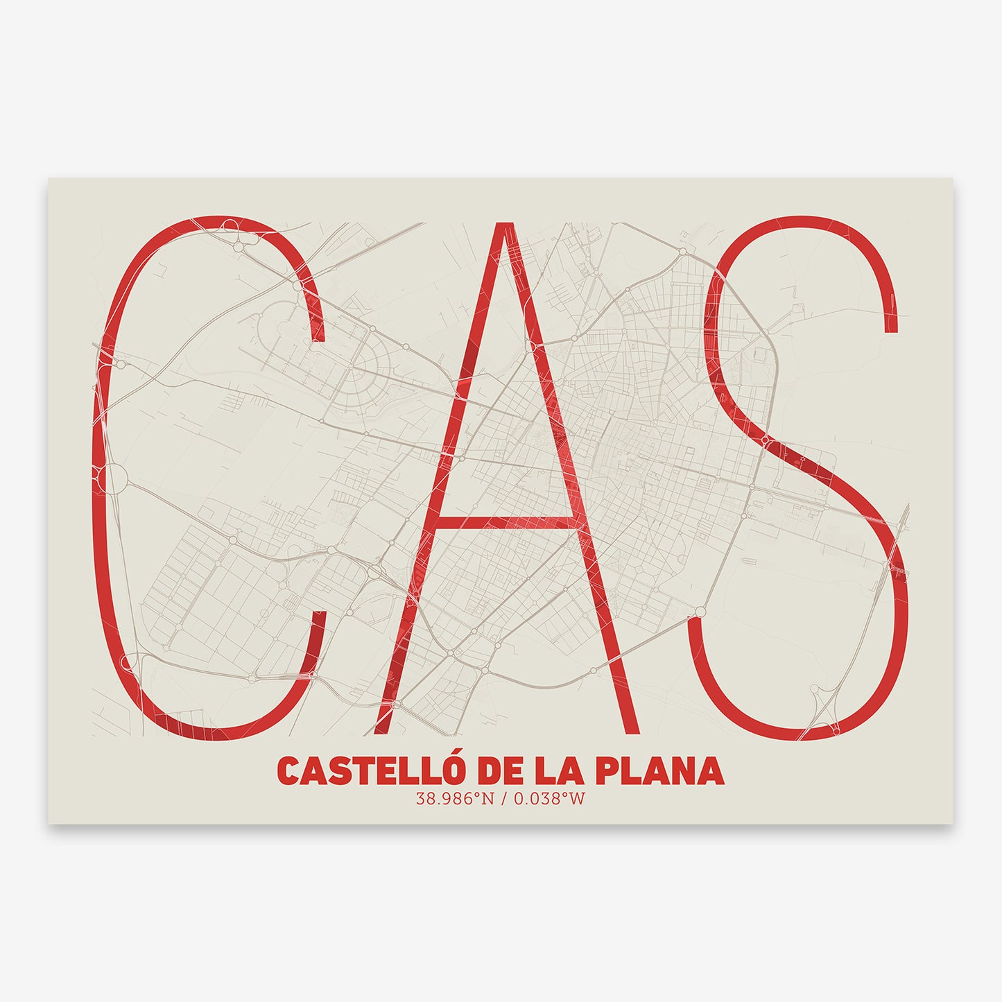 Castellon Map V07 Boho / Frame / Yes