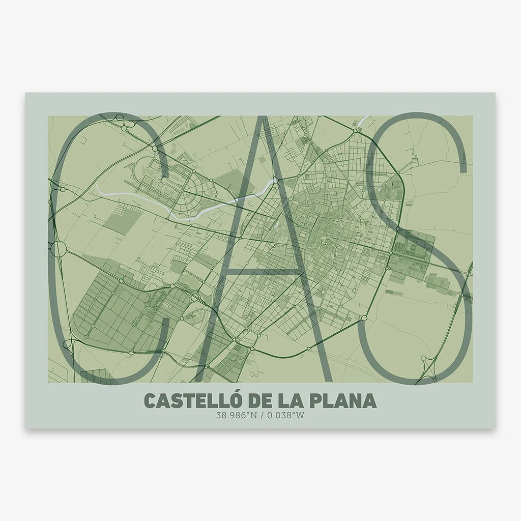 Poster of  composed with letters in extra light font printed on two green tones