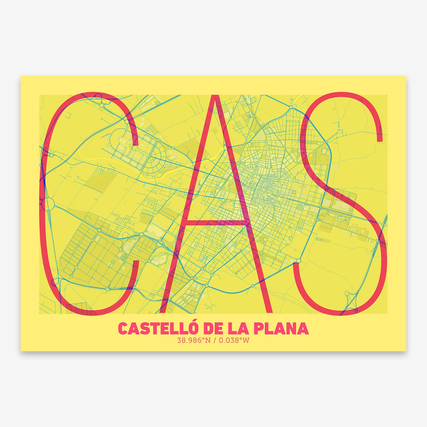 Castellon Map V07 Miami / No Frame / No