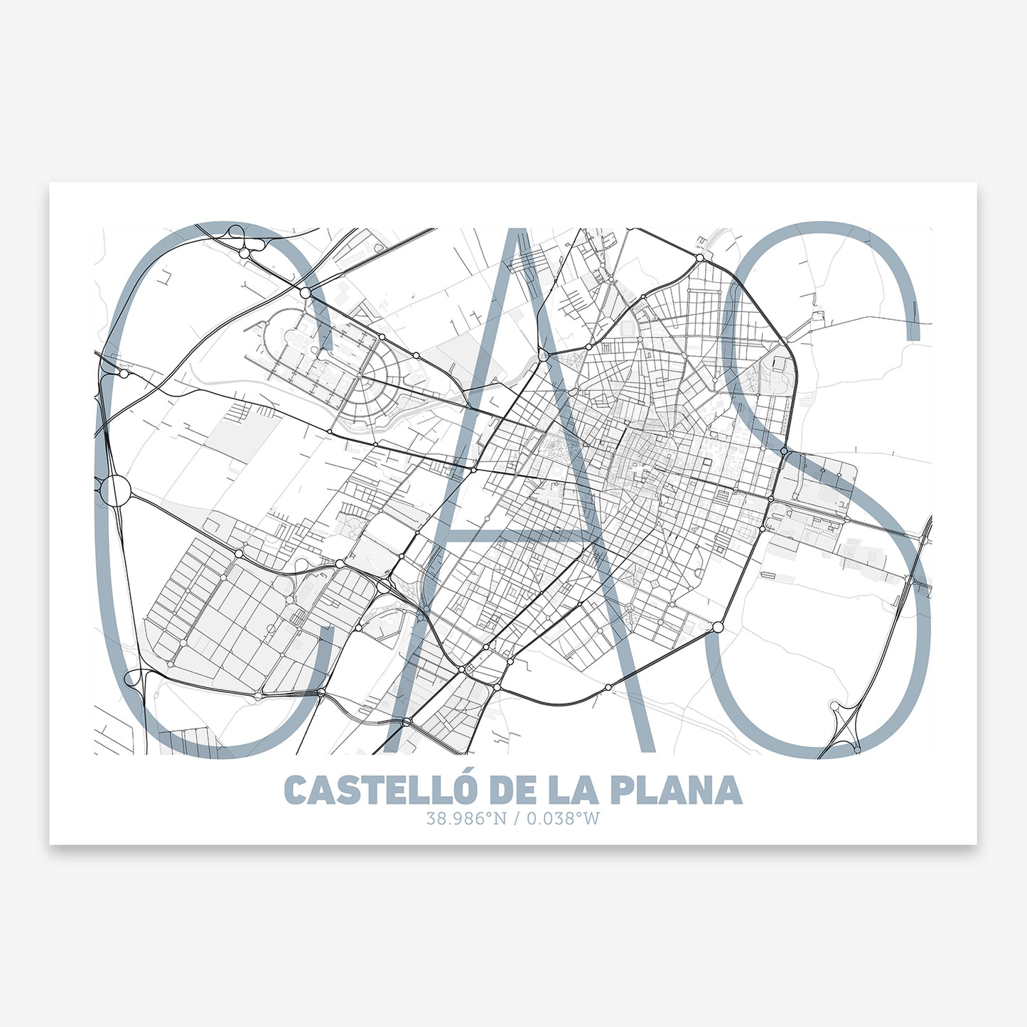 Castellon Map V07 Urban / No Frame / No