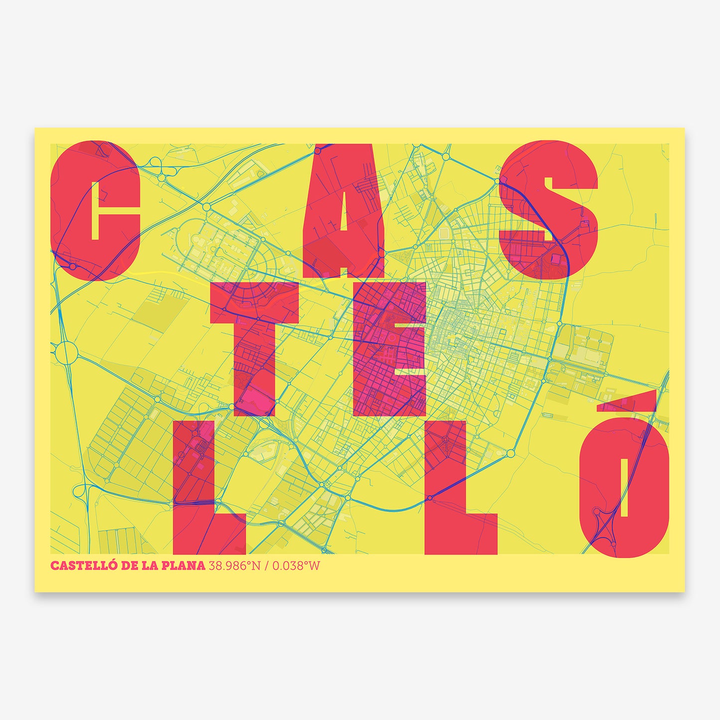 Castellon Map V08 Miami / No Frame / Yes