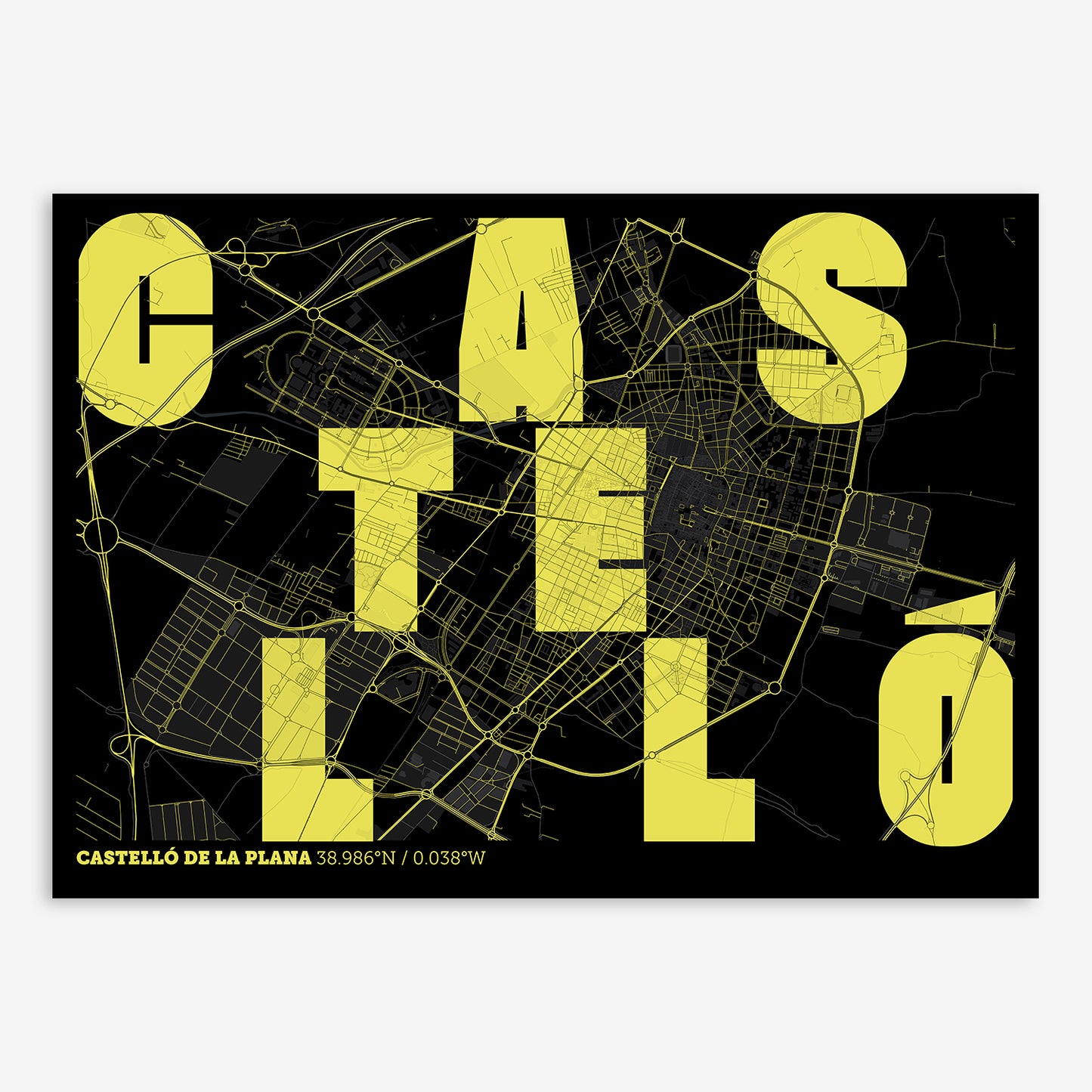 Castellon Map V08 Night / No Frame / No