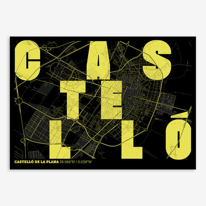 Castellon Map V08 Night / No Frame / No