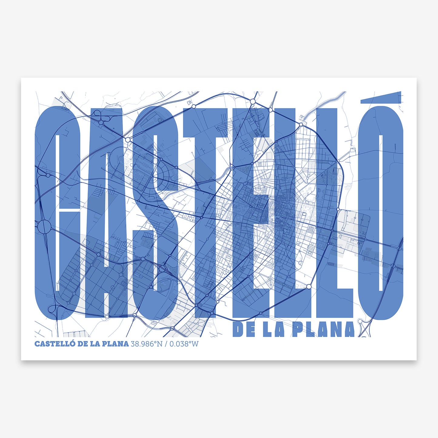 Castellon Map V09 Med / Frame / Yes