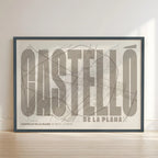 Graphic souvenir of Castellón – Contemporary typographic print