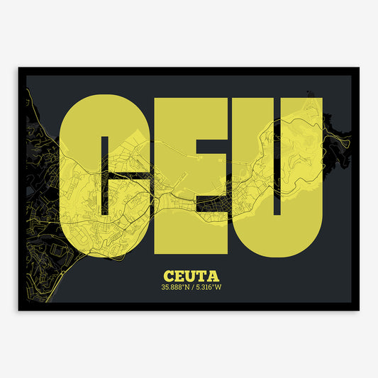 Ceuta Map V02 Night / Frame / Yes