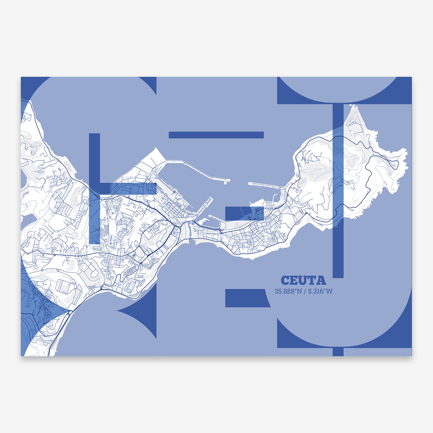 Ceuta Map V03 Med / No Frame / No