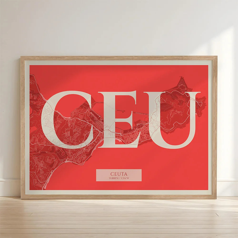 Elegant print of Ceuta – Minimalist and sophisticated poster