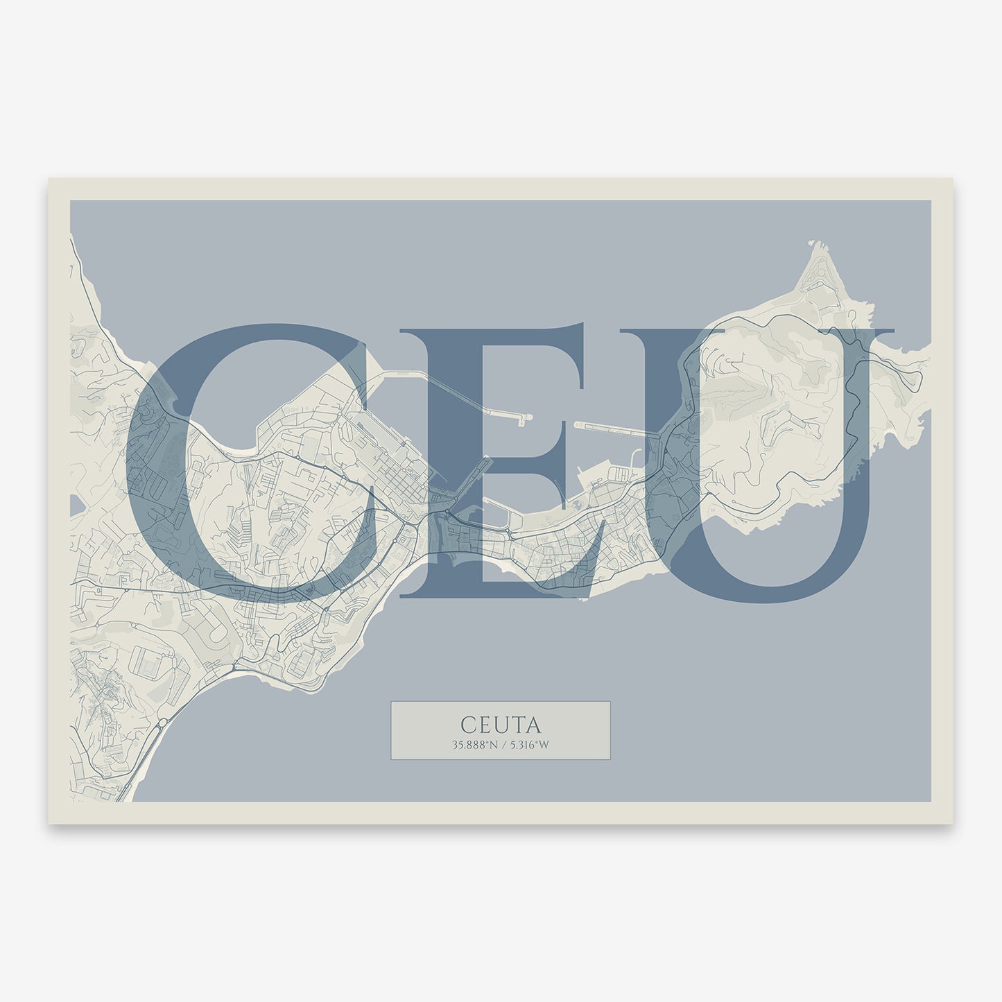 Ceuta Map V06 Seaside / Frame / Yes