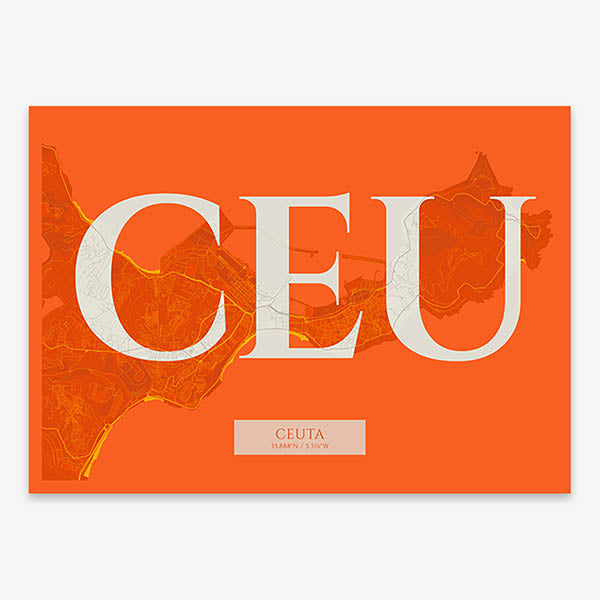 Elegant print of Ceuta – Minimalist and sophisticated poster