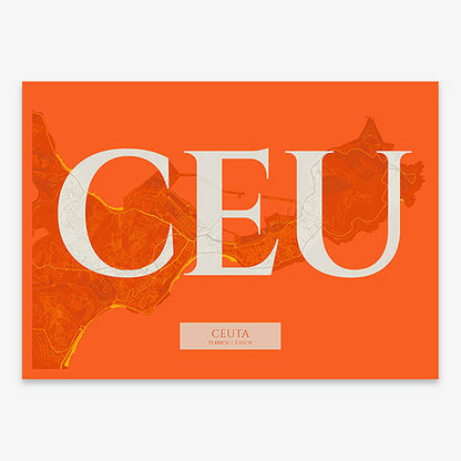 Elegant print of Ceuta – Minimalist and sophisticated poster