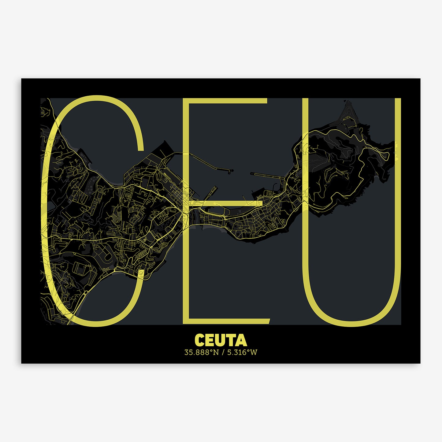 Ceuta Map V07 Night / No Frame / No