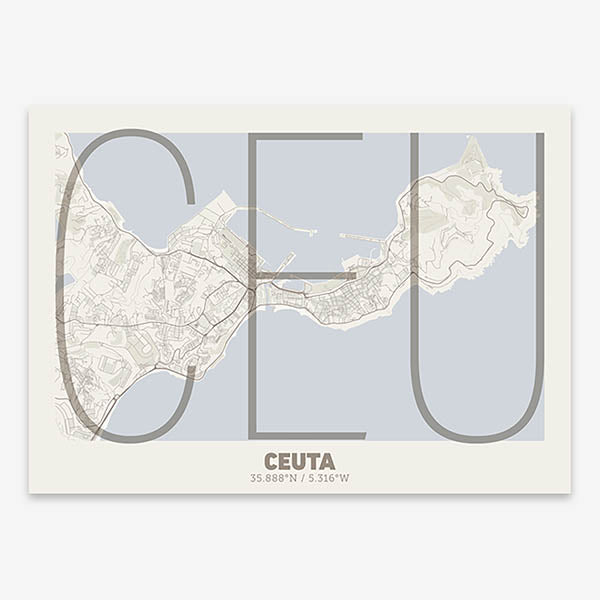 Poster of  composed with letters in extra light font printed on light brown and an off-white background