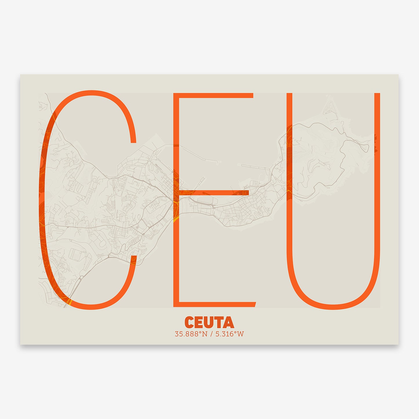 Ceuta Map V07 Tribal / Frame / No