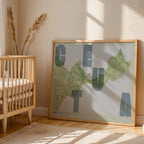 Lámina creativa de Ceuta – Diseño gráfico y tipografía sobre mapa