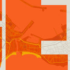 Detalle de la lámina tipográfica de Ceuta, textura del papel Giclée