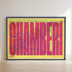 Recuerdo gráfico de Chamberí, Madrid – Lámina tipográfica contemporánea