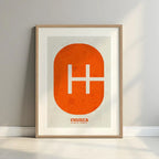 Decorative print of Chueca, Madrid – Modern typographic art
