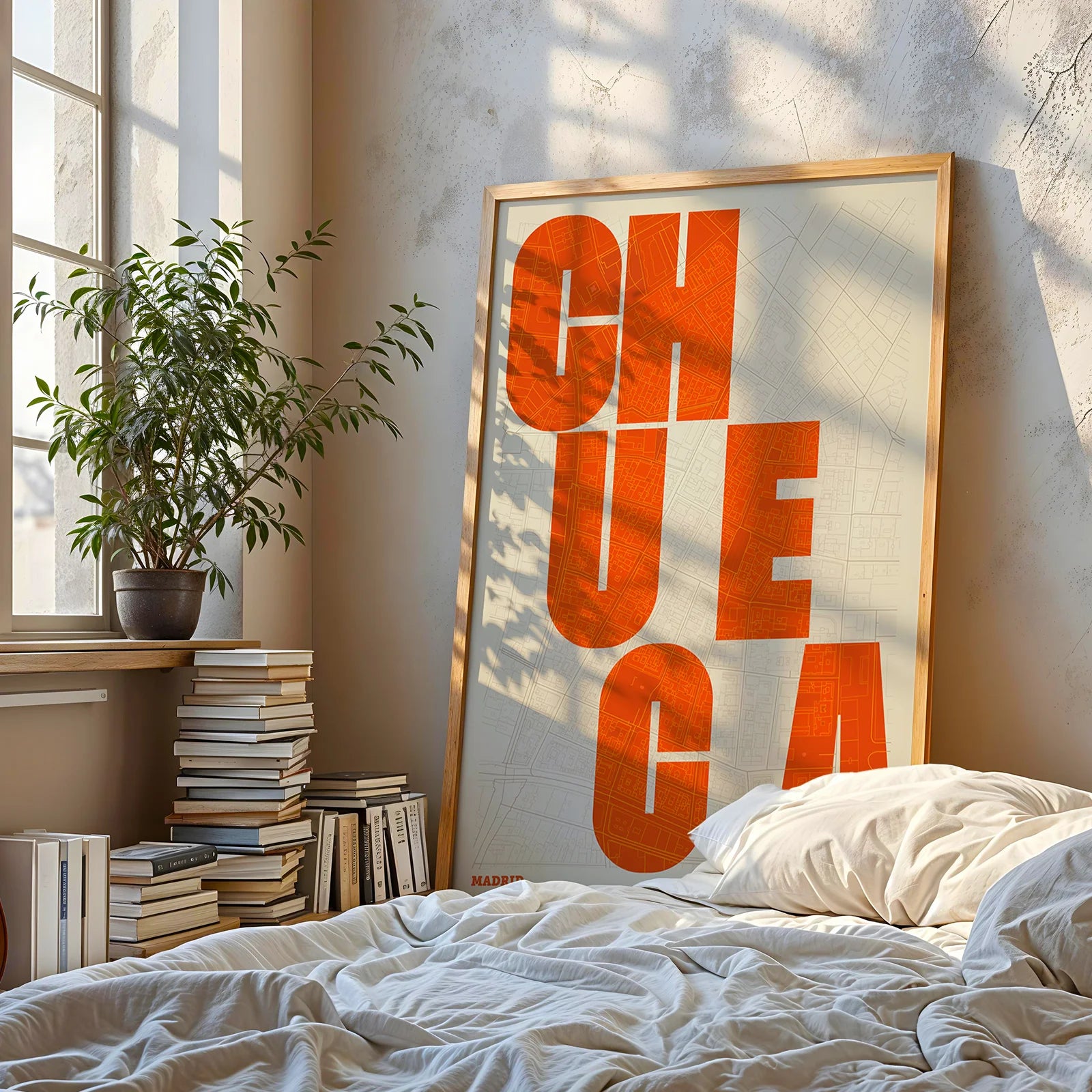 Creative print of Chueca, Madrid – Graphic design and typography on a map