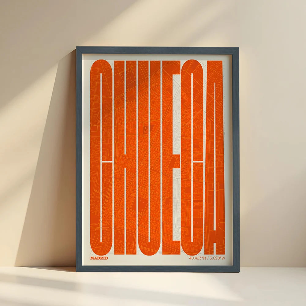 Graphic memory of Chueca, Madrid – Contemporary typographic print