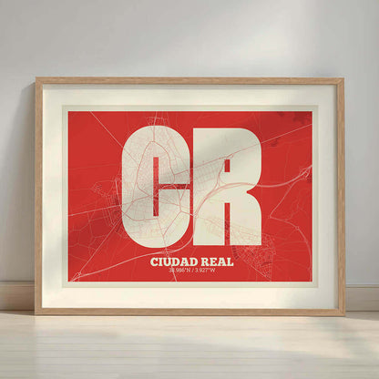 Lámina decorativa de Ciudad Real – "La Súper Bold"