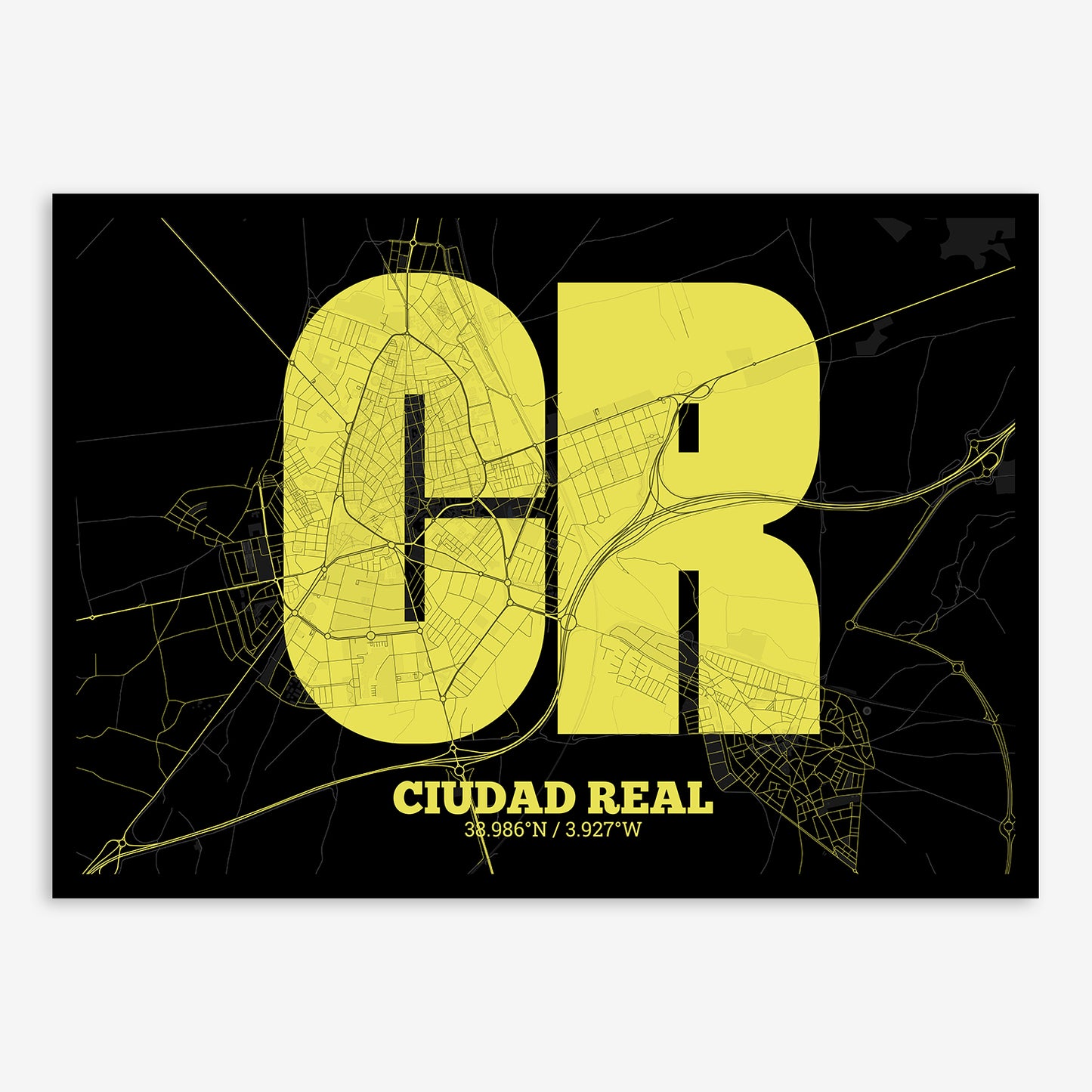 Ciudad Real Map V02 Night / No Frame / No