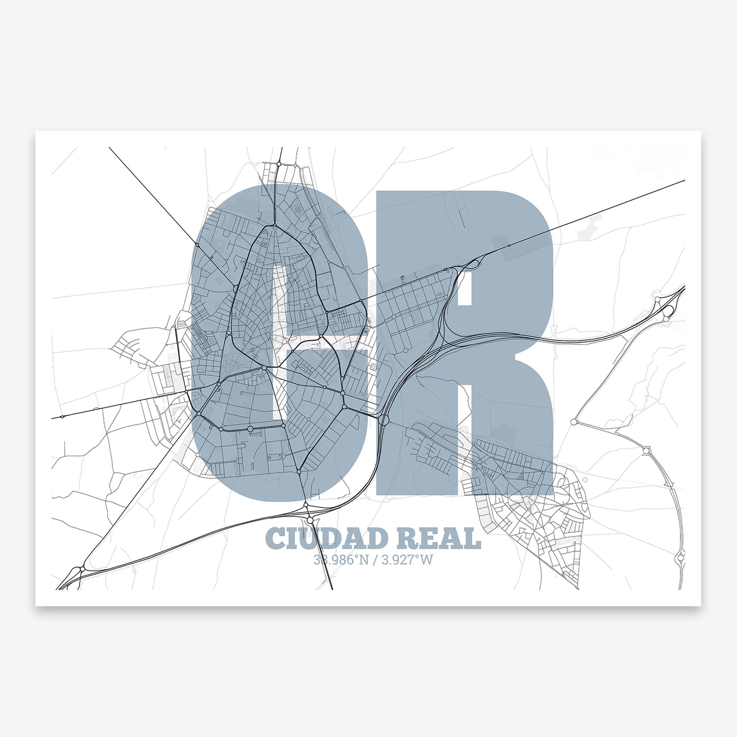 Ciudad Real Map V02 Urban / No Frame / Yes