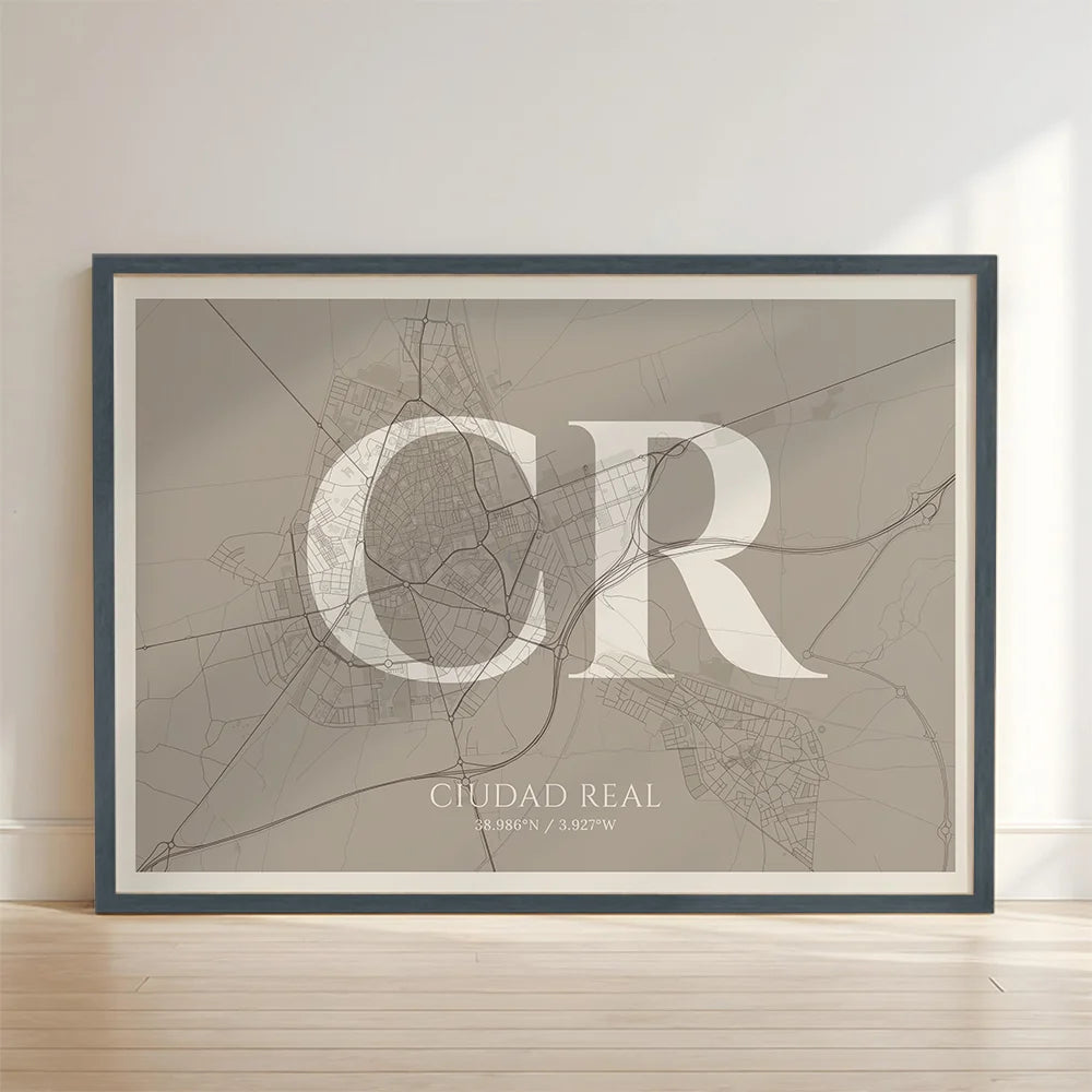 Elegant print of Ciudad Real – Minimalist and sophisticated poster