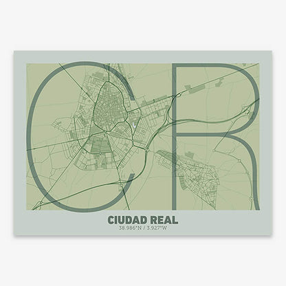 Poster of  composed with letters in extra light font printed on two green tones