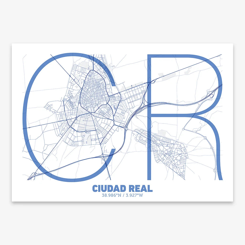 Poster of  composed with letters in extra light font printed on navy blue and white