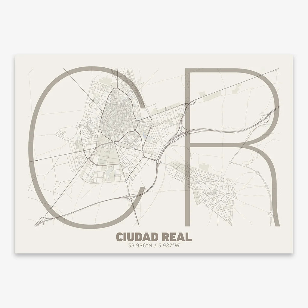 Poster of  composed with letters in extra light font printed on light brown and an off-white background