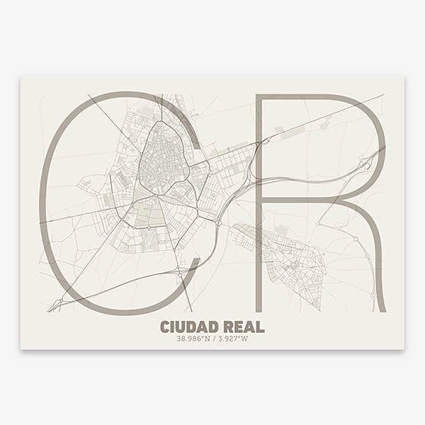 Poster of  composed with letters in extra light font printed on light brown and an off-white background