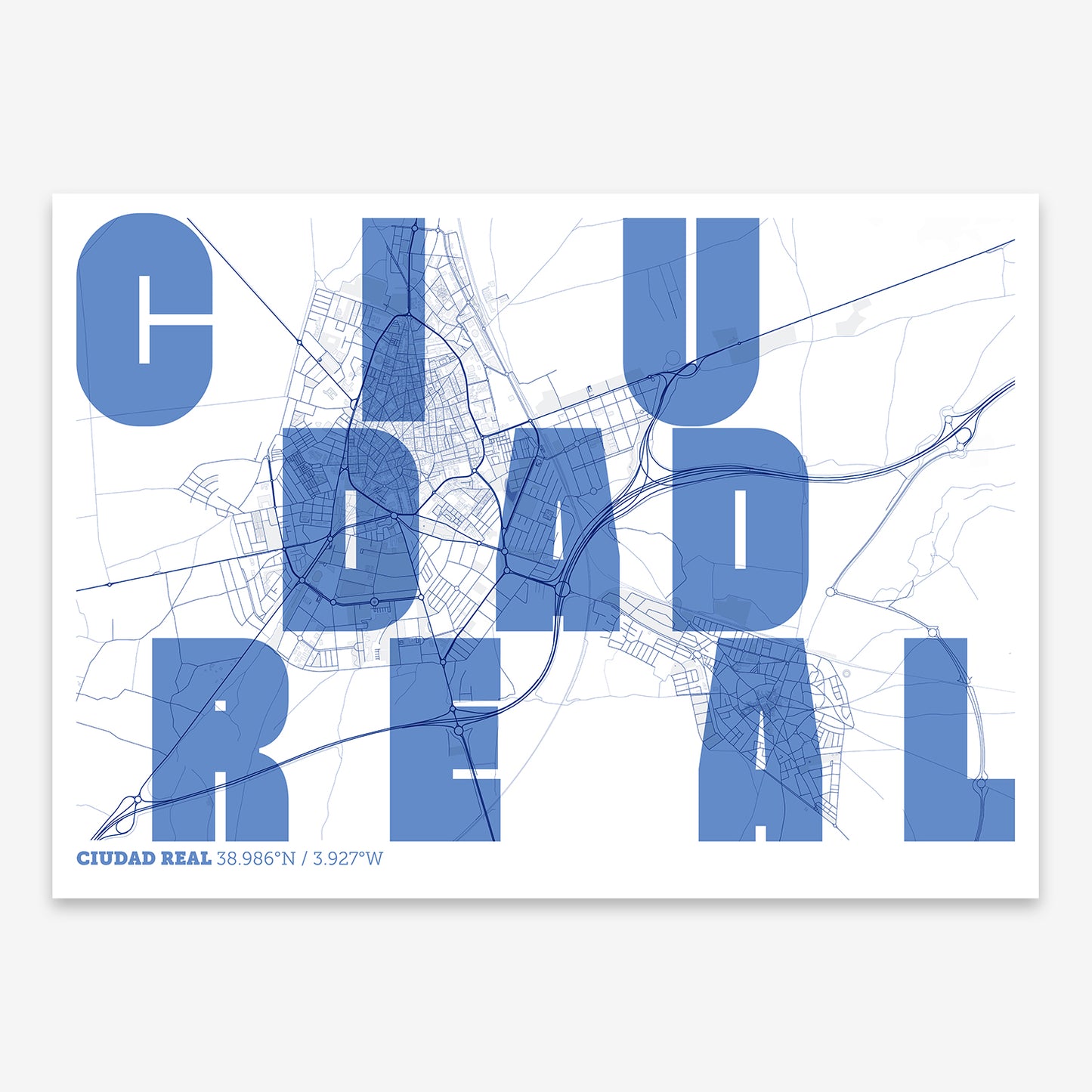 Ciudad Real Map V08 Med / No Frame / No