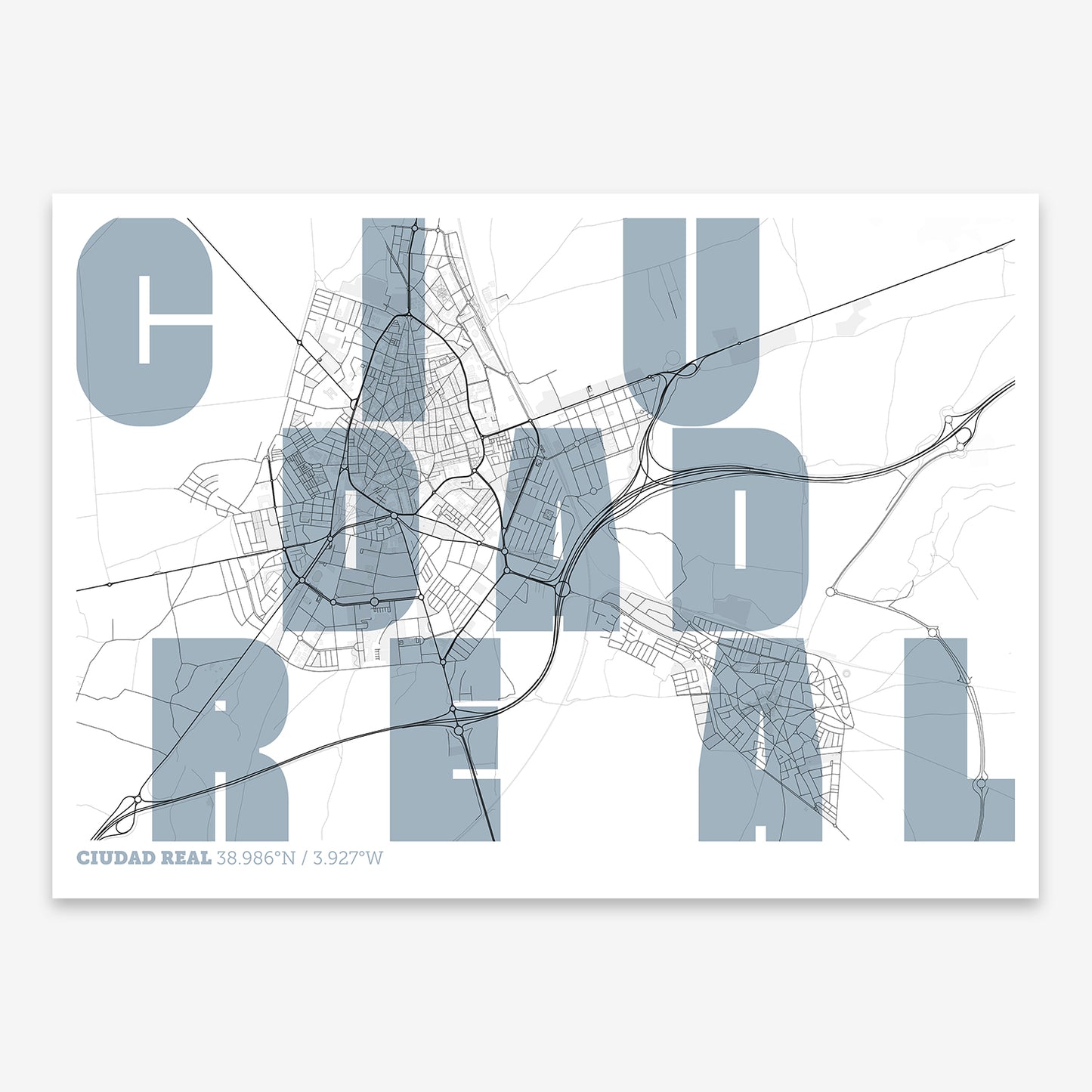 Ciudad Real Map V08 Urban / No Frame / Yes