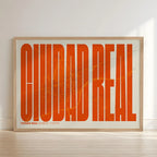 Graphic souvenir of Ciudad Real – Contemporary typographic print