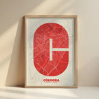 Decorative print of Cordoba – Modern typographic art