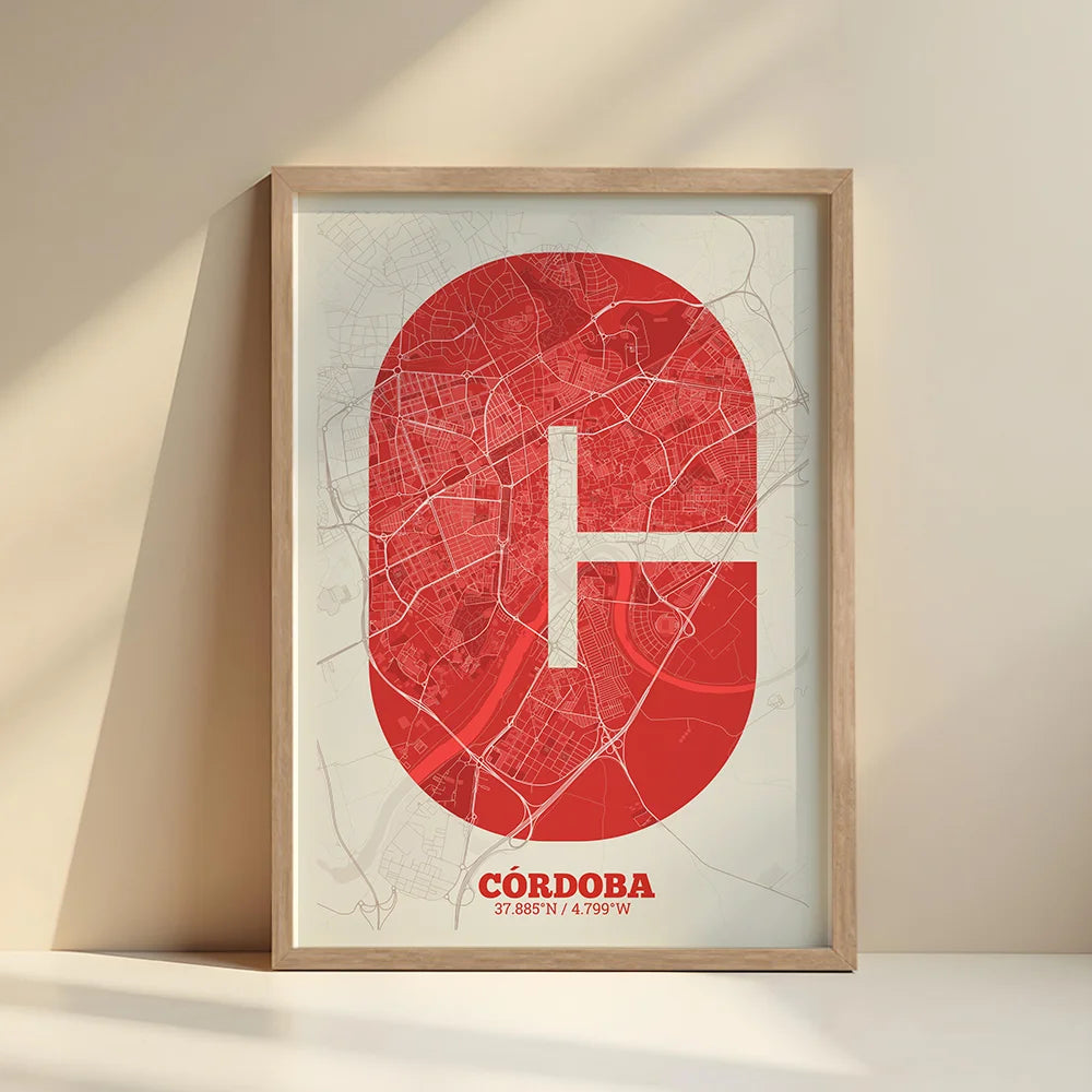 Decorative print of Cordoba – Modern typographic art