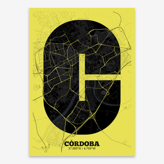 Cordoba Map V02 Night / Frame / Yes