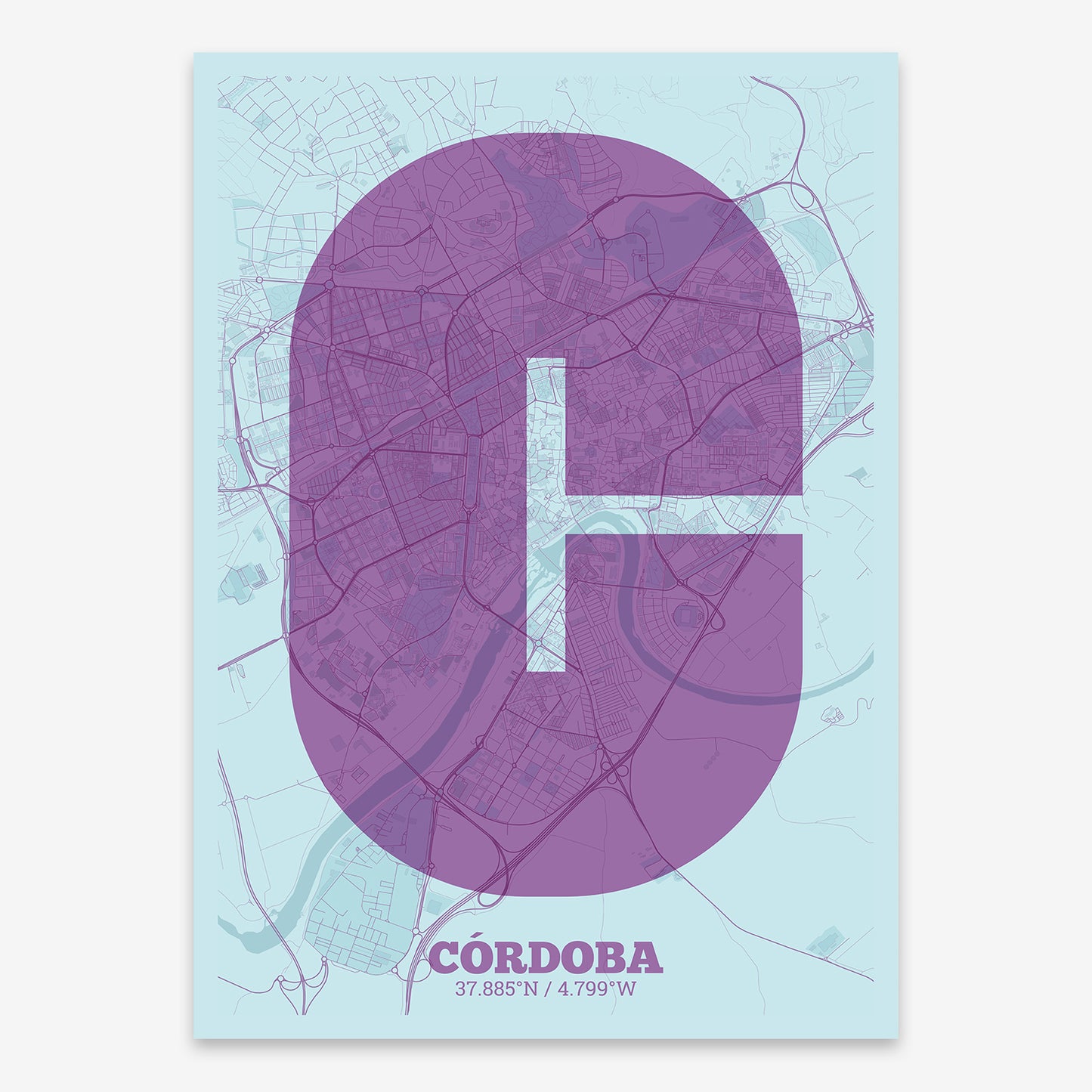 Cordoba Map V02 Shabby / No Frame / No