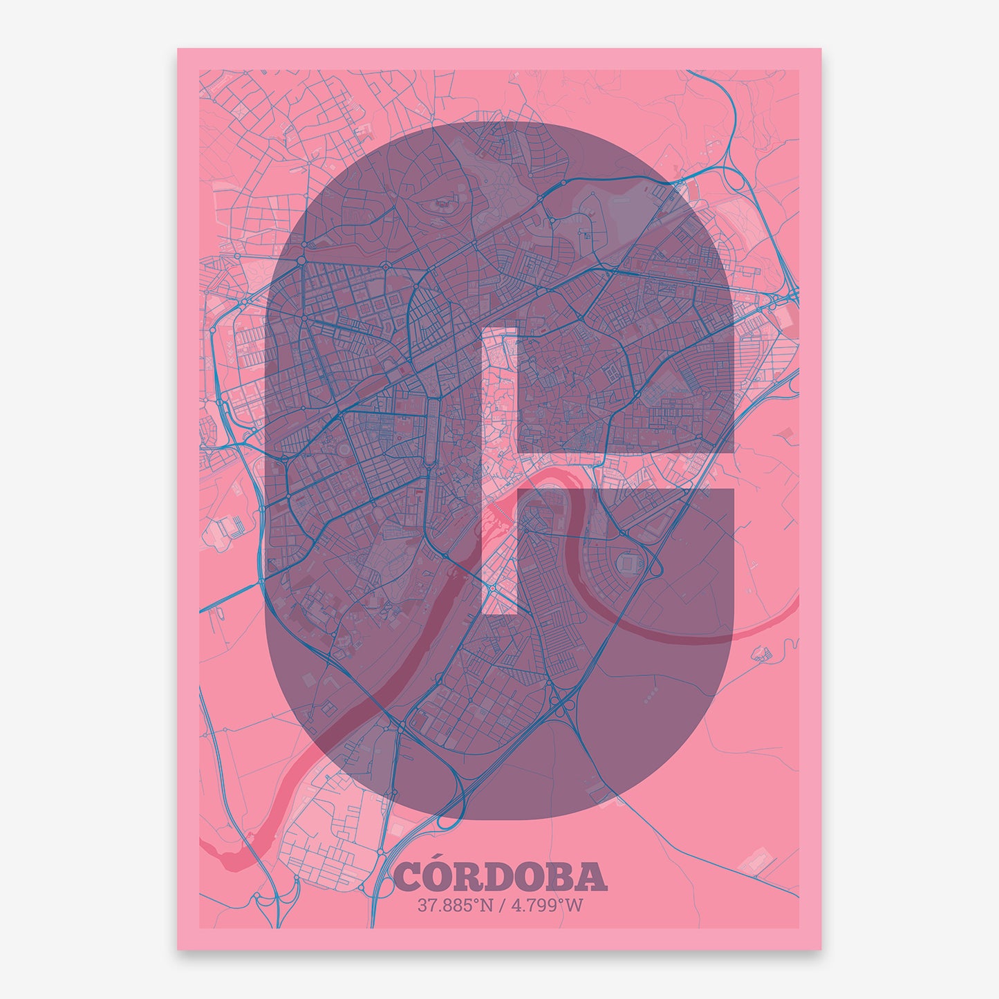 Cordoba Map V02 Tuscan / No Frame / No