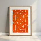 Artistic poster of Cordoba with geometric typography - Custom decoration