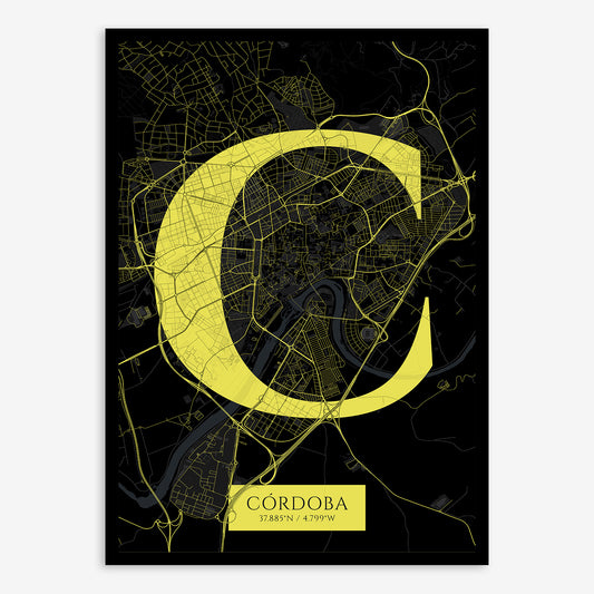 Cordoba Map V06 Night / Frame / Yes