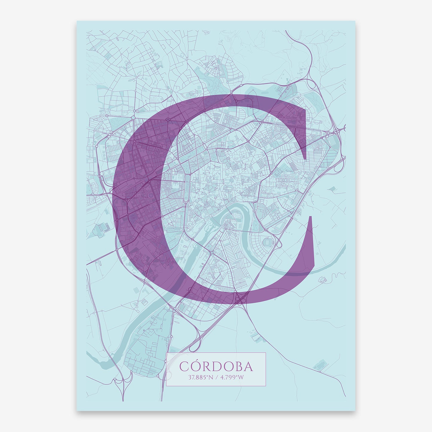 Cordoba Map V06 Shabby / No Frame / No