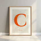 Decorative poster of Cordoba – Ultra-fine typographic art