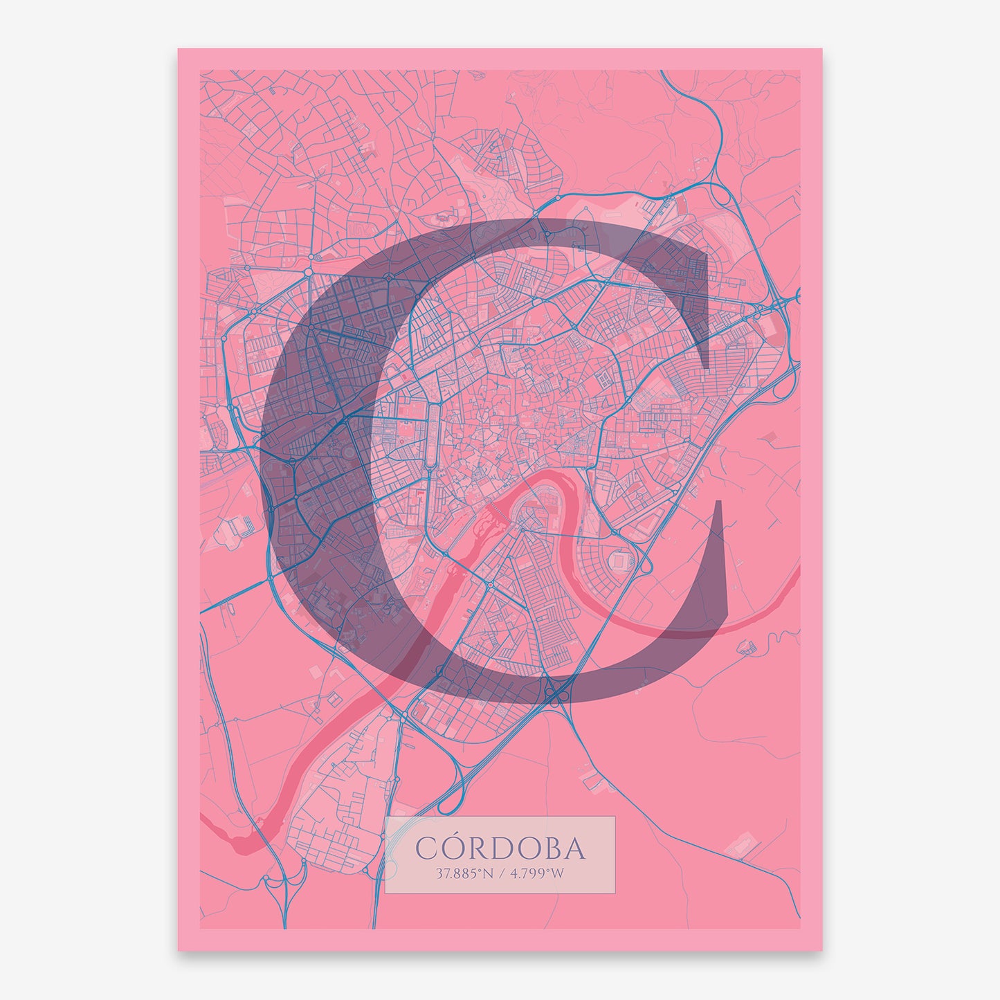 Cordoba Map V06 Tuscan / Frame / Yes