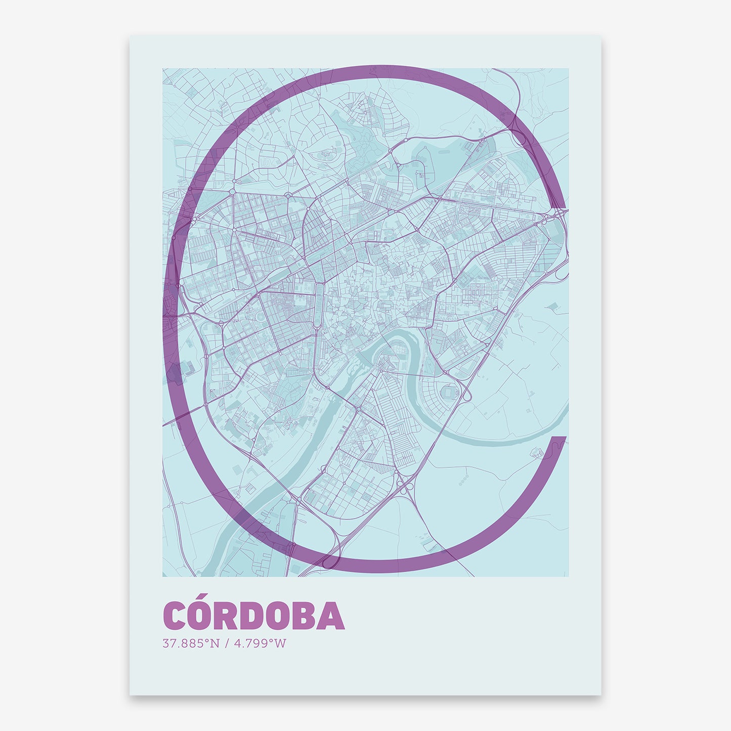 Cordoba Map V07 Shabby / No Frame / No