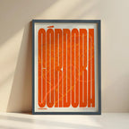 Graphic souvenir of Cordoba – Contemporary typographic print
